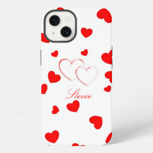 Stevie - Cute Hearts - customise it with your name iPhone 13 Case