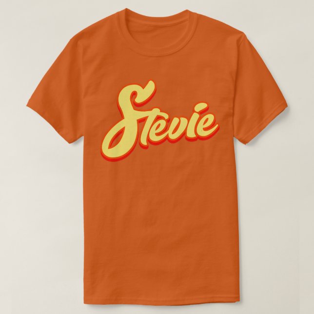 Stevie Vintage Distressed Typography T-Shirt (Design Front)