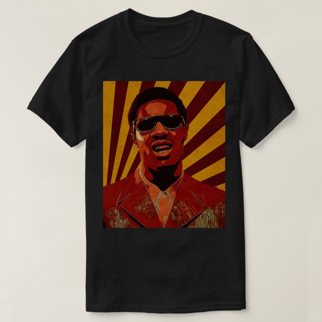 Stevie Wonder retro style T-Shirt (Design Front)