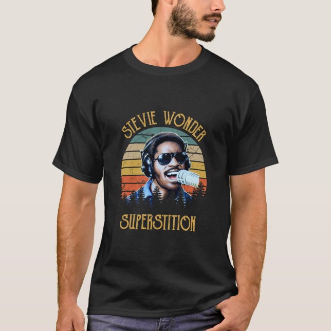 Stevie Wonder Superstition  T-Shirt (Front)