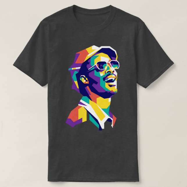 Stevie Wonder WPAP Limit Colour Pillow T-Shirt (Design Front)