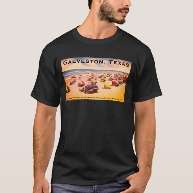 Steward Beach, Galveston, Texas T-Shirt (Front)