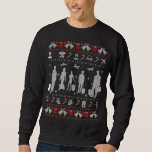 Stewardess Flight Attendant Ugly Christmas Sweater