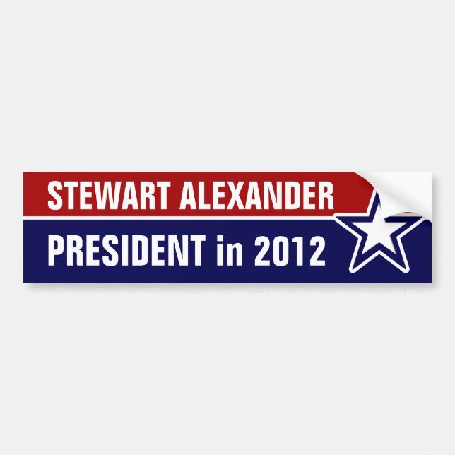 Stewart Alexander in 2012 Bumper Sticker (Front)