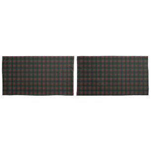 Stewart Black Modern Original Scottish Tartan  Pillowcase