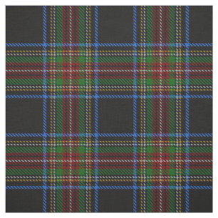 Stewart Black Tartan Fabric