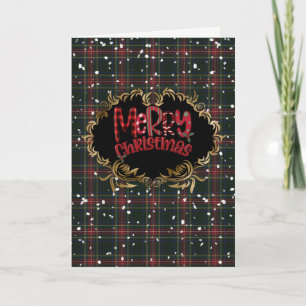 Stewart Black Tartan Holiday Card