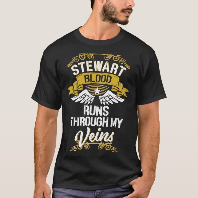Stewart Blood Runs Through My Veins T-Shirt (Front)