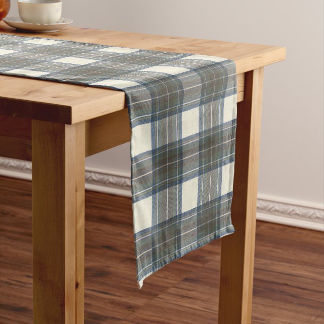 Stewart Blue Dress Original Scottish Tartan Medium Table Runner (In Situ)