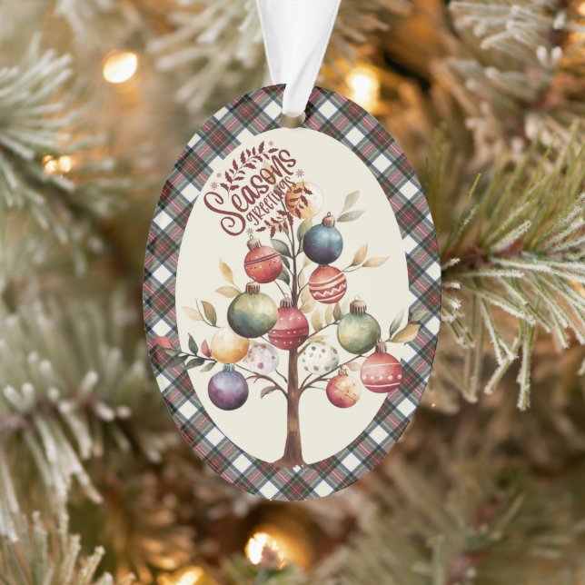 Stewart Blue Dress  Scottish Tartan Christmas Ornament (Tree)