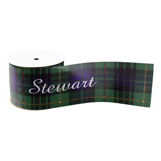 Stewart clan Hunting Plaid Scottish tartan Grosgrain Ribbon (Spool)