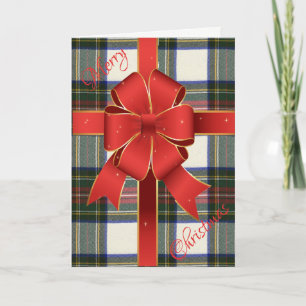 Stewart Dress Modern Original Tartan Christmas Holiday Card