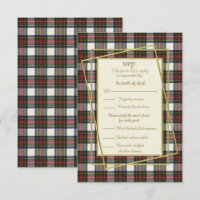 Stewart Dress Modern Tartan Response Card