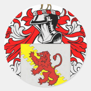 Stewart (English) Coat of Arms Classic Round Sticker