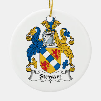 Stewart Family Crest Ceramic Tree Decoration