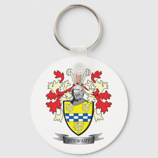 Stewart Family Crest Coat of Arms Key Ring