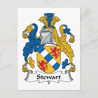 Stewart Family Crest Postcard