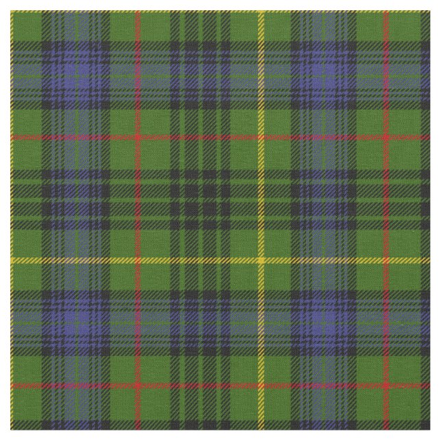 Stewart Hunting Tartan Print Fabric (Close Up)