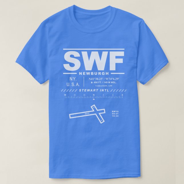 Stewart International Airport SWF Tee Shirt (Design Front)