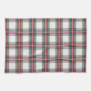 Stewart Plaid Christmas Tea Towel