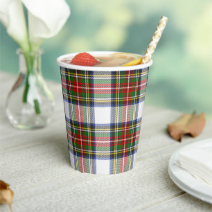 Stewart Royal Dress Scottish Plaid Pattern Paper Cups