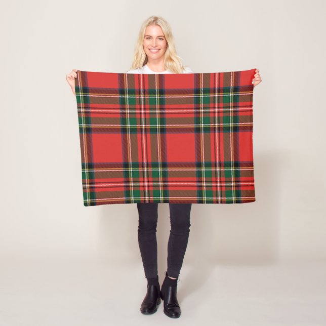 Stewart Royal Tartan. Fleece Blanket (In Situ)