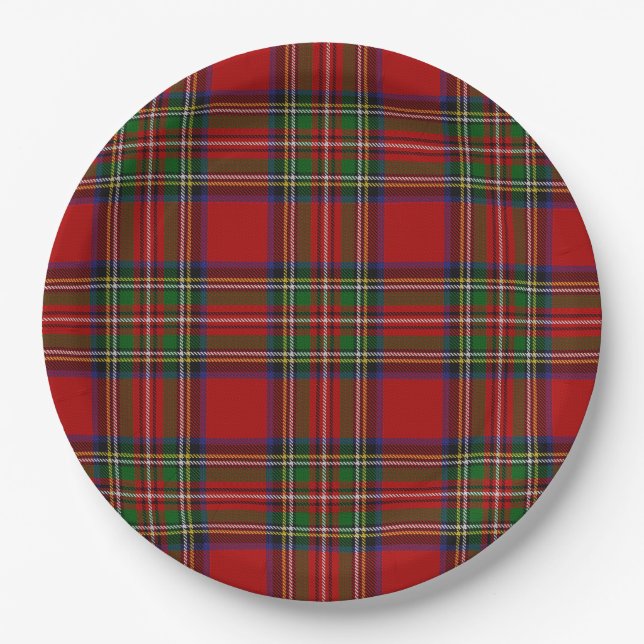 Stewart Royal Tartan Paper Plate (Front)