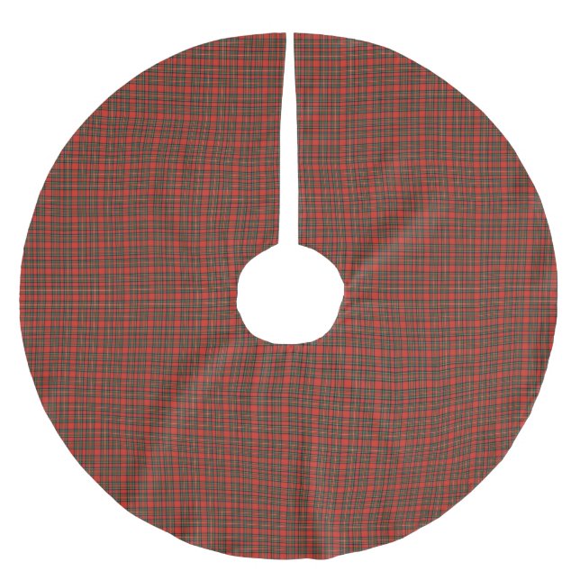 Stewart Royal Tartan Plaid Scottish Clan Brushed Polyester Tree Skirt (Front)