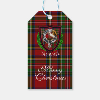 Stewart Scottish Clan Tartan & Crest Gift Tags