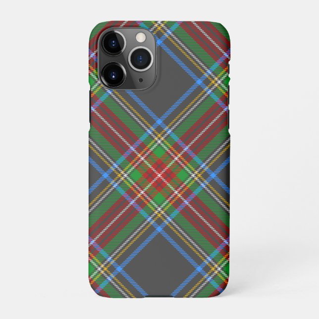 Stewart Stuart Black Clan Tartan Plaid iPhone Case (Back)