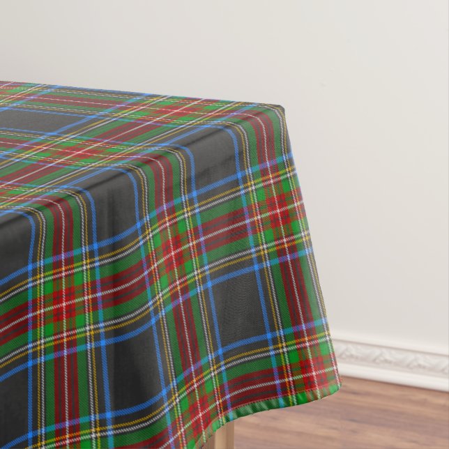 Stewart Stuart Black Clan Tartan Plaid Tablecloth (In Situ)
