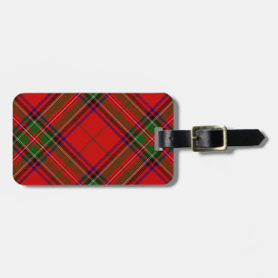 Stewart / Stuart tartan red green plaid Luggage Tag