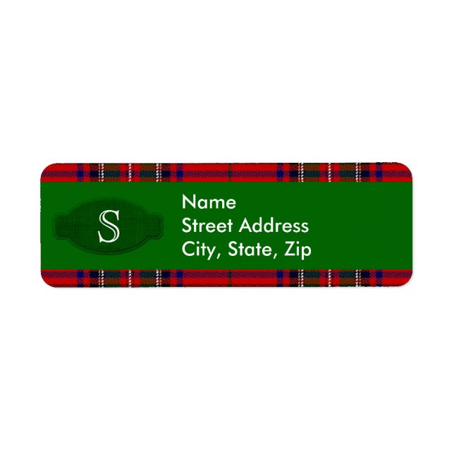 Stewart Tartan Address Label (Front)