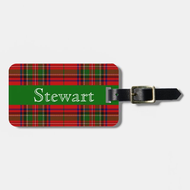 Stewart Tartan Luggage Tag (Front Horizontal)