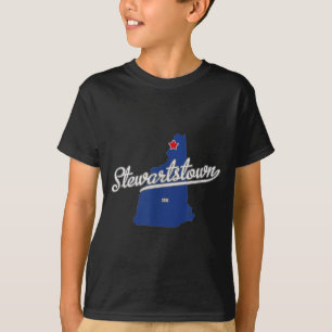 Stewartstown New Hampshire Nh Map T-Shirt