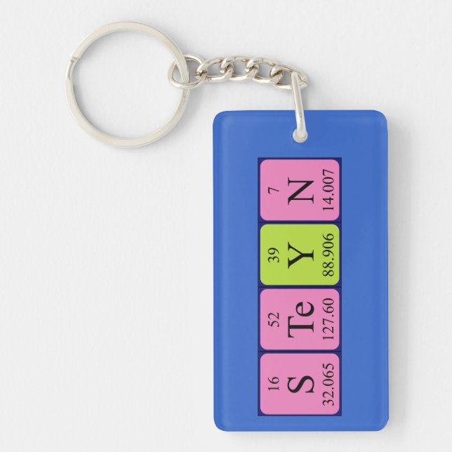 Steyn periodic table name keyring (Front)