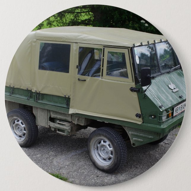 Steyr Puch Haflinger 6 Cm Round Badge (Front)