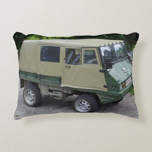 Steyr Puch Haflinger Decorative Cushion (Front)