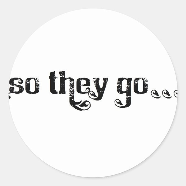 STG Roll logo white Classic Round Sticker (Front)