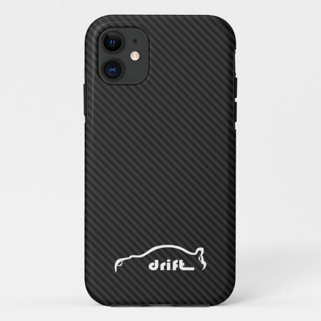 STI Impreza Drift  w/Faux Carbon FIber Background Case-Mate iPhone Case (Back)