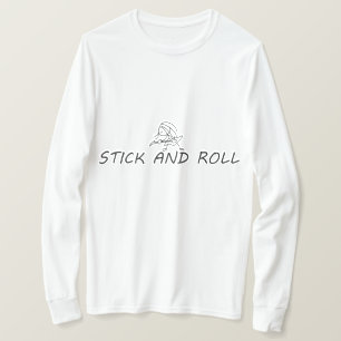 Stick  and roll, funny stick man playing guitar T-Shirt