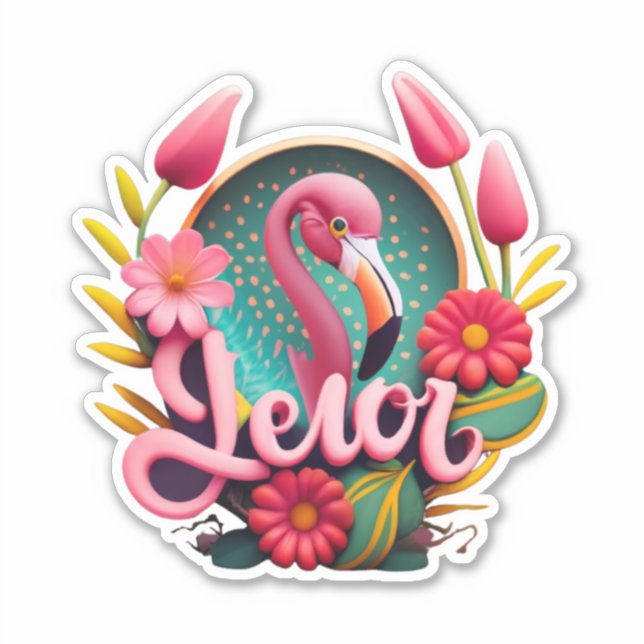 Stick and Shine with Flamingo Stickers (Front)