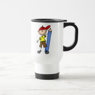 Stick Boy With Pencil Travel Mug