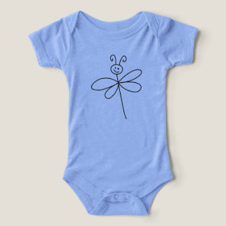 Stick Butterfly Infant Tri-blend One Piece
