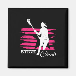 Stick Chick Womens Lacrosse Shirt For Girls Lacros Magnet