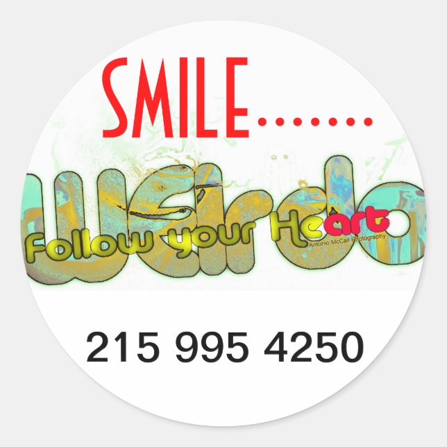 Stick Classic Round Sticker (Front)