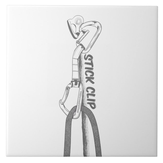 Stick clipping rock climbing tile (Front)