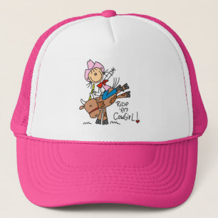 Stick Cowgirl Riding Bull Hat