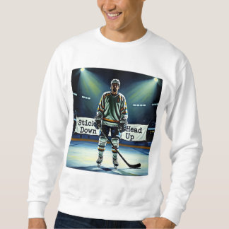 Stick Down Head Up Hockey Long Sleeve Sweatshirt