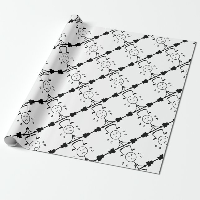 STICK FIGURE4 WRAPPING PAPER (Unrolled)